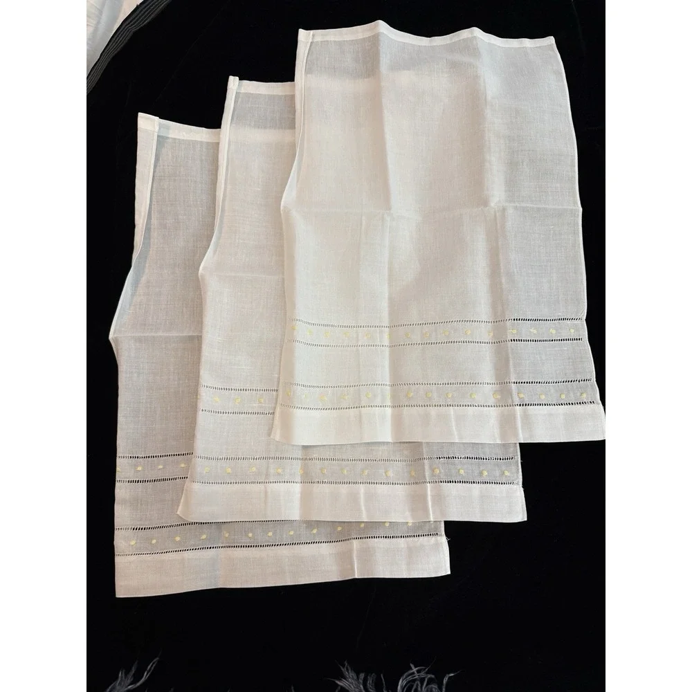 Lot of 3 NEW 100% Linen Towels 14x21